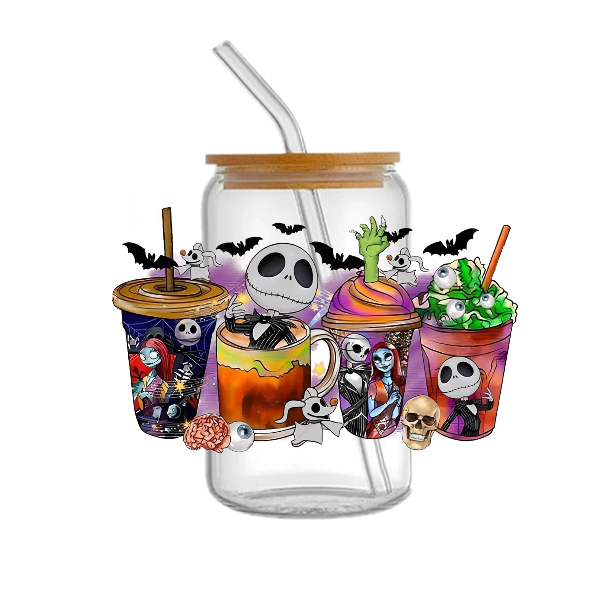 Nightmare Before Christmas DTF Sticker Cups Cool Personalize UV Wrap Transfer Sticker Waterproof Labels DIY - Image 31