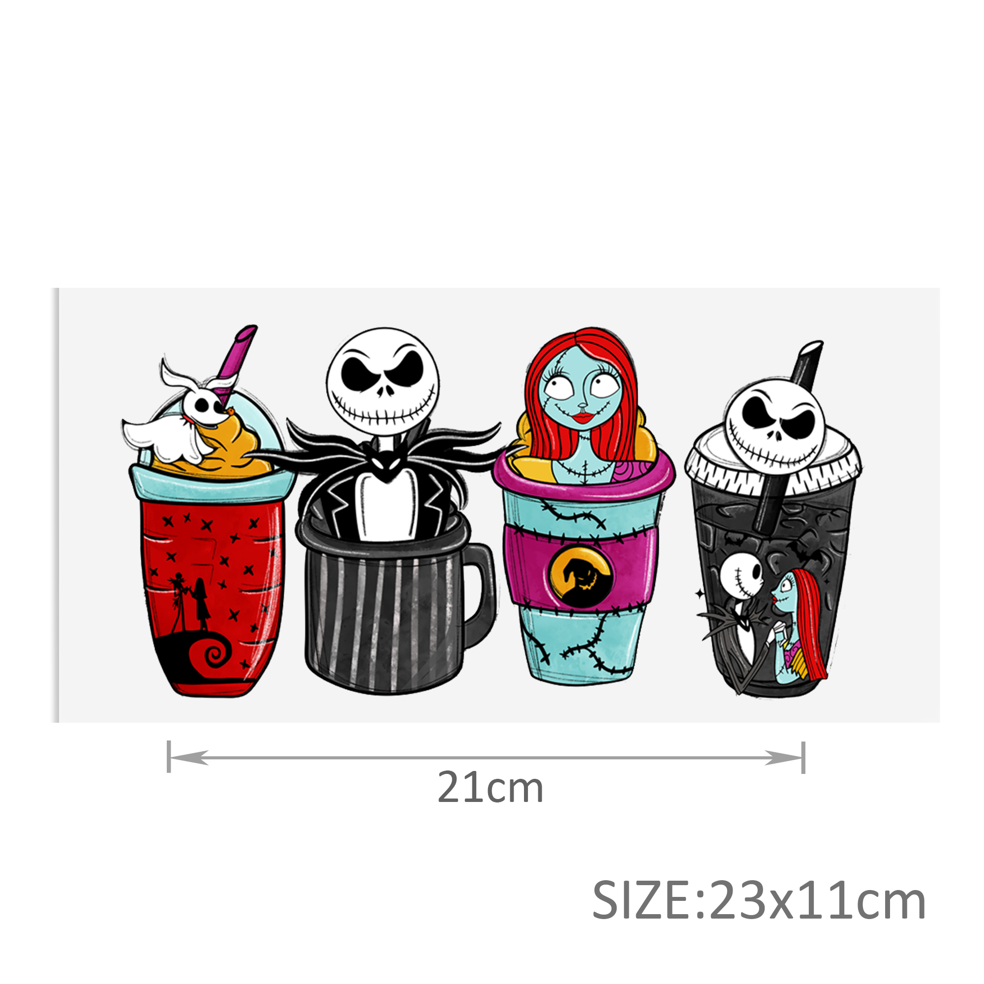 Nightmare Before Christmas DTF Sticker Cups Cool Personalize UV Wrap Transfer Sticker Waterproof Labels DIY - Image 35