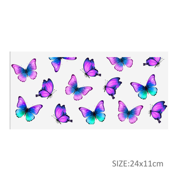Animal Plant Butterfly UV DTF Sticker For 16oz Cups Wrap Transfer Sticker Custom Labels DIY Logo Waterproof - Image 9