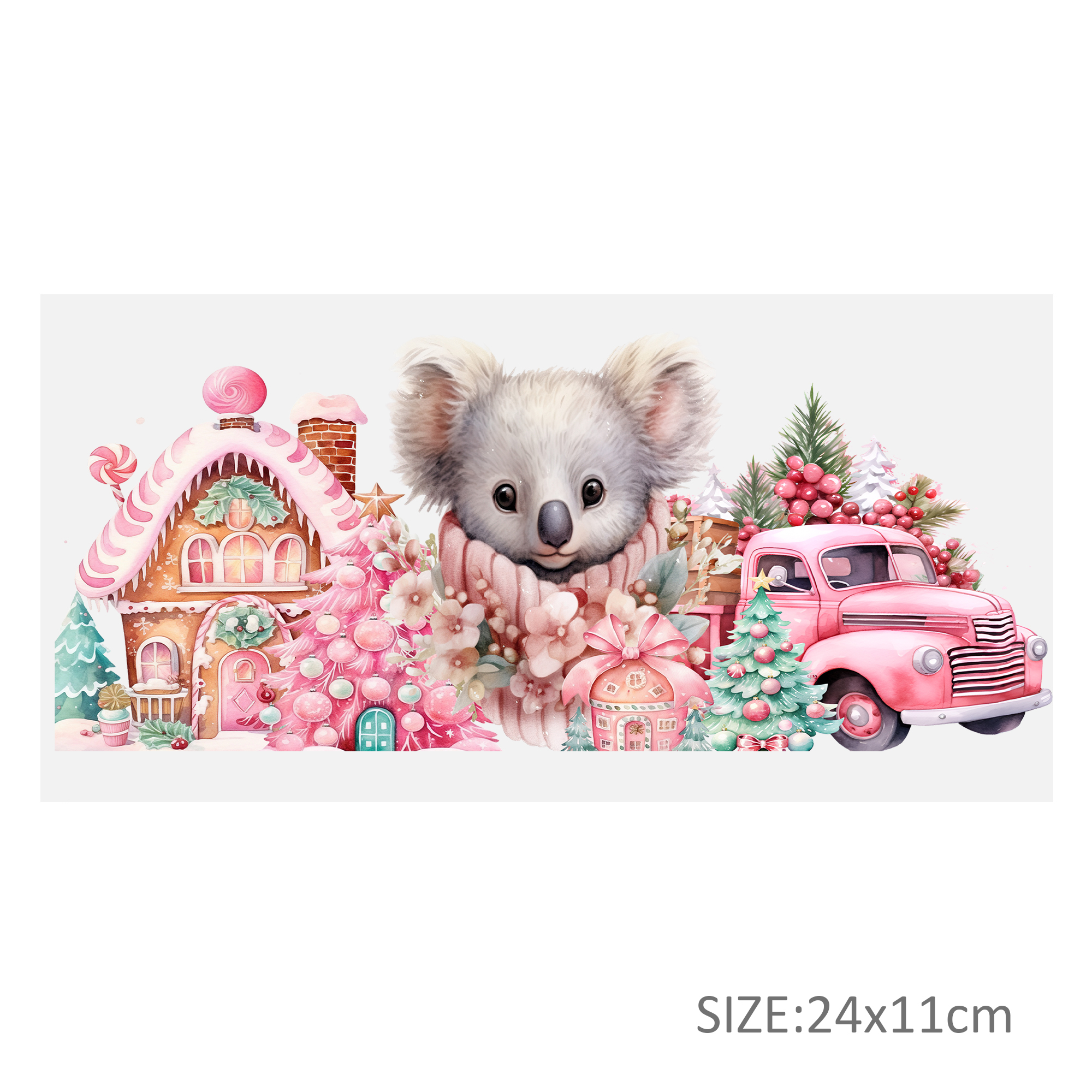 Pink Series Animal UV DTF Sticker For 16oz Cups Wrap Transfer Sticker Custom Labels DIY Logo Waterproof