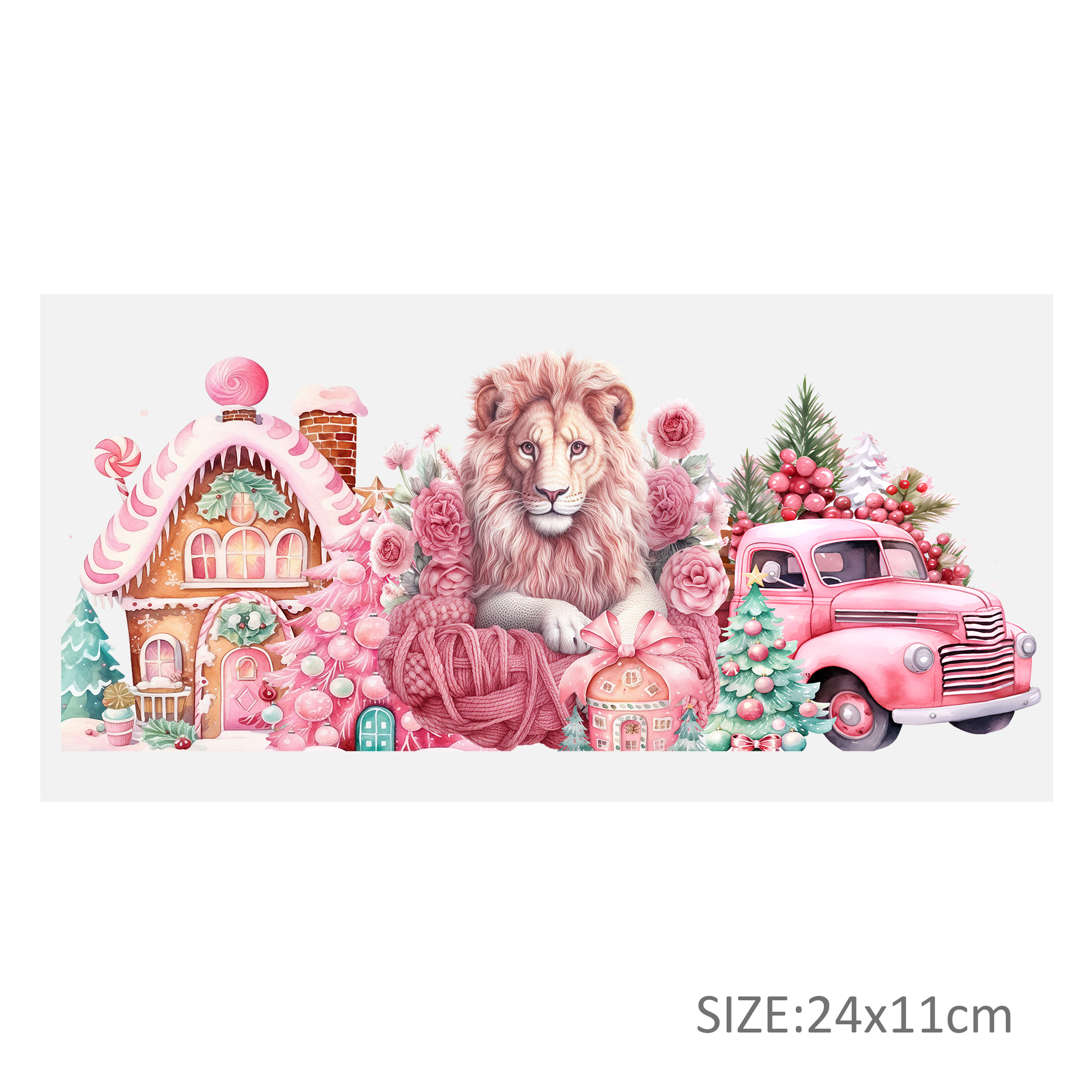 Pink Series Animal UV DTF Sticker For 16oz Cups Wrap Transfer Sticker Custom Labels DIY Logo Waterproof - Image 4