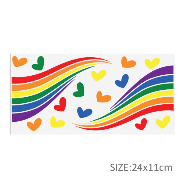 Rainbow 16oz Tumbler Template DTF Sticker Cup Cool Personalize UV Wrap Transfer Sticker Custom Label DIY Waterproof - Image 2