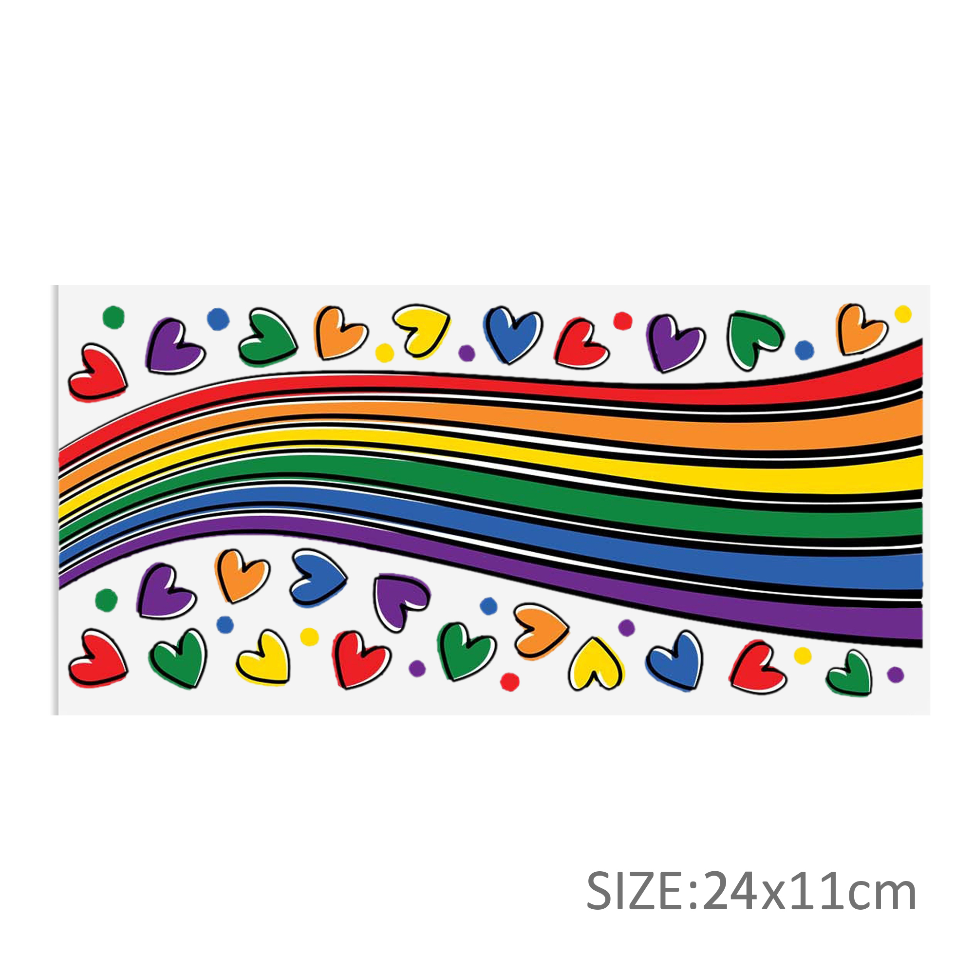 Rainbow 16oz Tumbler Template DTF Sticker Cup Cool Personalize UV Wrap Transfer Sticker Custom Label DIY Waterproof - Image 9