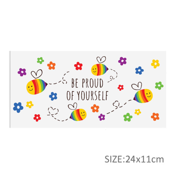 Rainbow 16oz Tumbler Template DTF Sticker Cup Cool Personalize UV Wrap Transfer Sticker Custom Label DIY Waterproof - Image 10