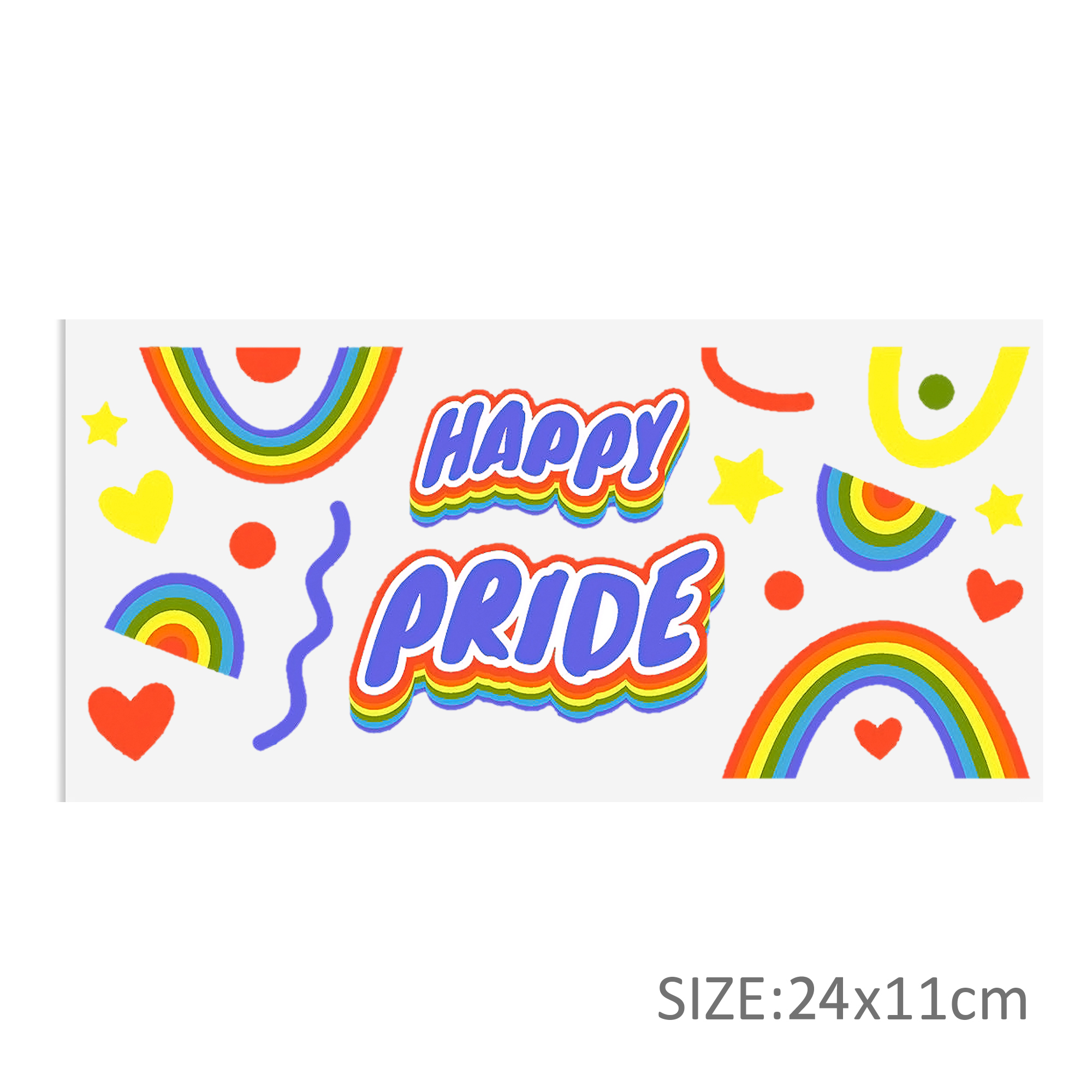 Rainbow 16oz Tumbler Template DTF Sticker Cup Cool Personalize UV Wrap Transfer Sticker Custom Label DIY Waterproof - Image 15