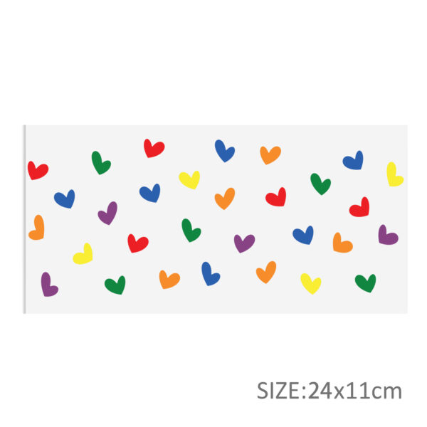 Rainbow 16oz Tumbler Template DTF Sticker Cup Cool Personalize UV Wrap Transfer Sticker Custom Label DIY Waterproof - Image 17