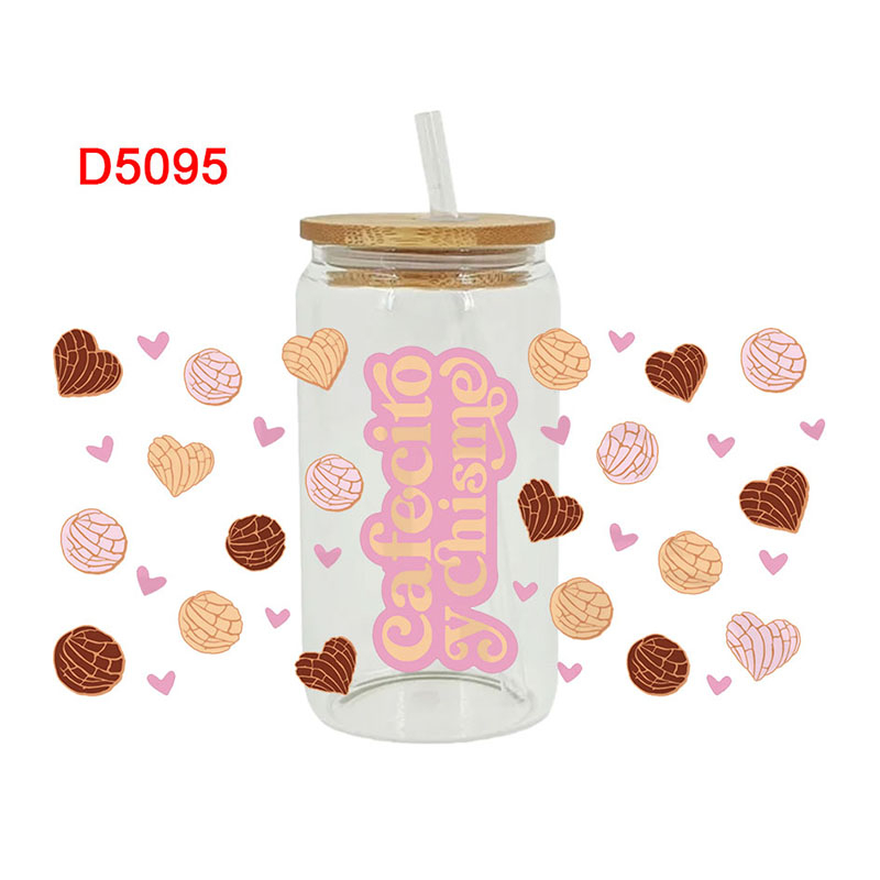 UV DTF Transfer Sticker Foods Theme For The 16oz Libbey Glasses Wraps Cup Can DIY Waterproof Easy To Use Custom Decals - Image 2
