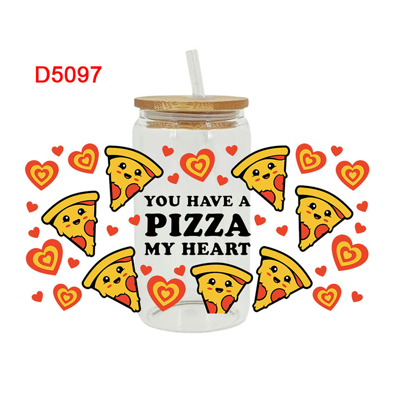UV DTF Transfer Sticker Foods Theme For The 16oz Libbey Glasses Wraps Cup Can DIY Waterproof Easy To Use Custom Decals - Image 4