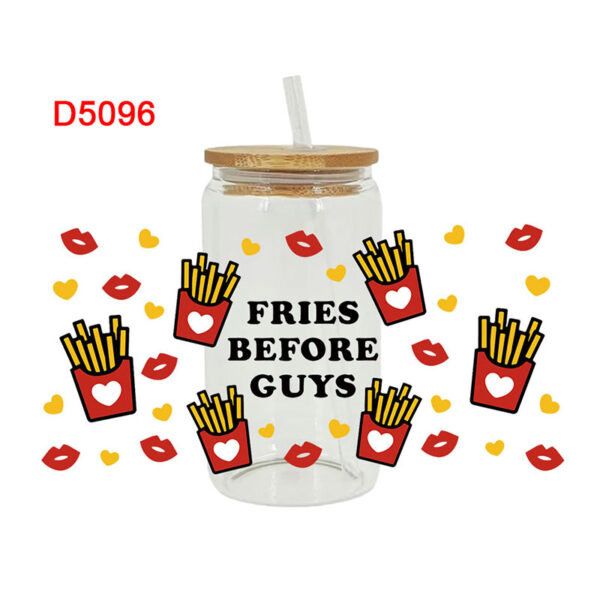 UV DTF Transfer Sticker Foods Theme For The 16oz Libbey Glasses Wraps Cup Can DIY Waterproof Easy To Use Custom Decals - Image 5