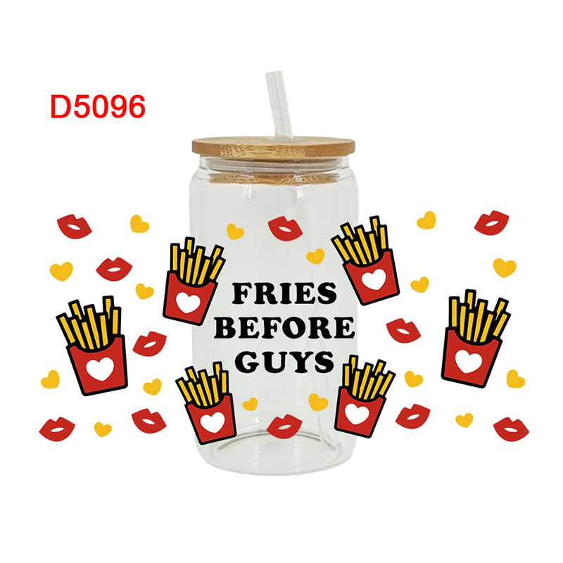 UV DTF Transfer Sticker Foods Theme For The 16oz Libbey Glasses Wraps Cup Can DIY Waterproof Easy To Use Custom Decals - Image 5
