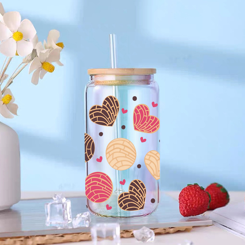 UV DTF Transfer Sticker Foods Theme For The 16oz Libbey Glasses Wraps Cup Can DIY Waterproof Easy To Use Custom Decals - Image 8