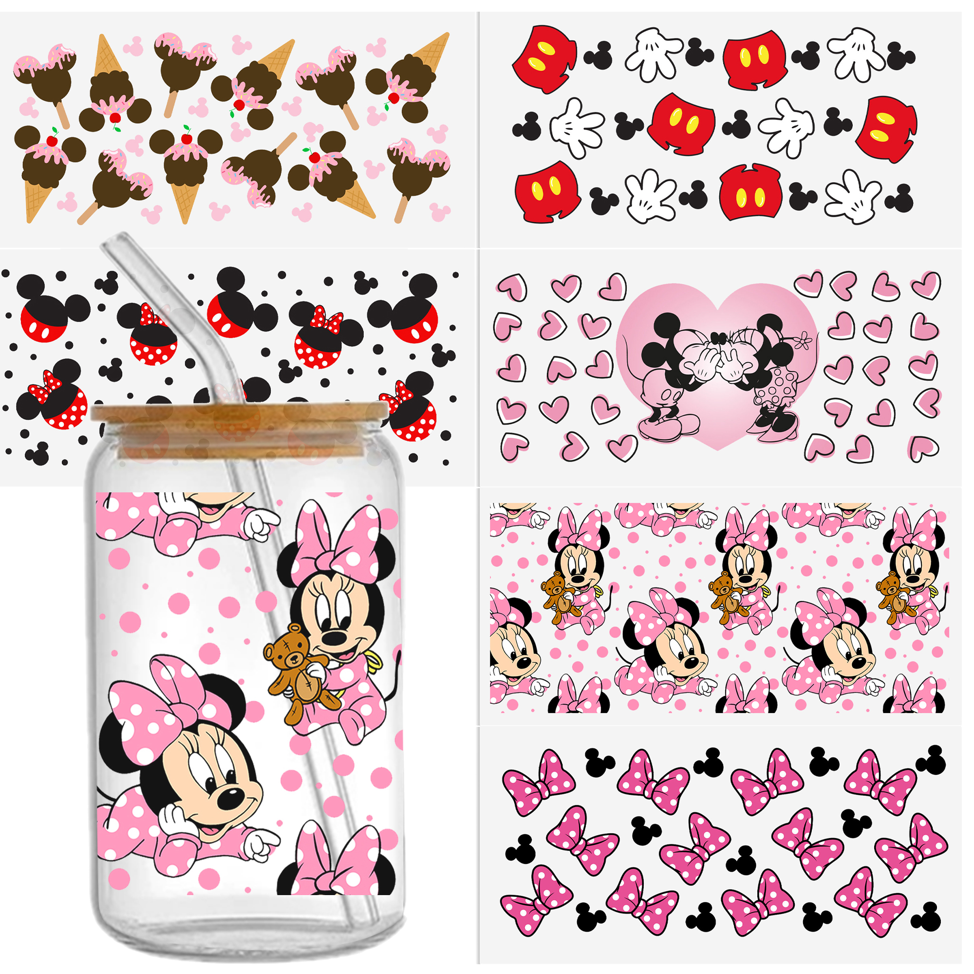 Disney Mickey 16oz DTF Sticker For Cups Cool Personalize UV Wrap Transfer Sticker Custom Labels DIY Logo Waterproof - Image 33