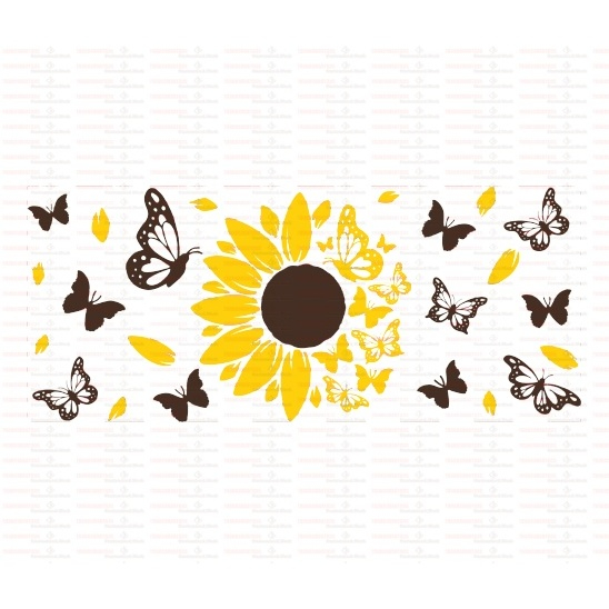 Beautiful Butterfly Flower UV DTF Cups Wrap Sticker DIY Label Transfer Sticker Print - Image 5