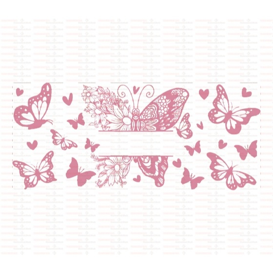 Beautiful Butterfly Flower UV DTF Cups Wrap Sticker DIY Label Transfer Sticker Print - Image 9