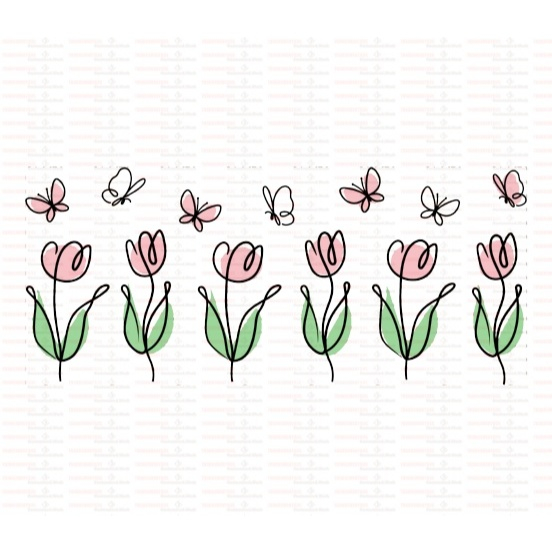 Beautiful Butterfly Flower UV DTF Cups Wrap Sticker DIY Label Transfer Sticker Print - Image 11