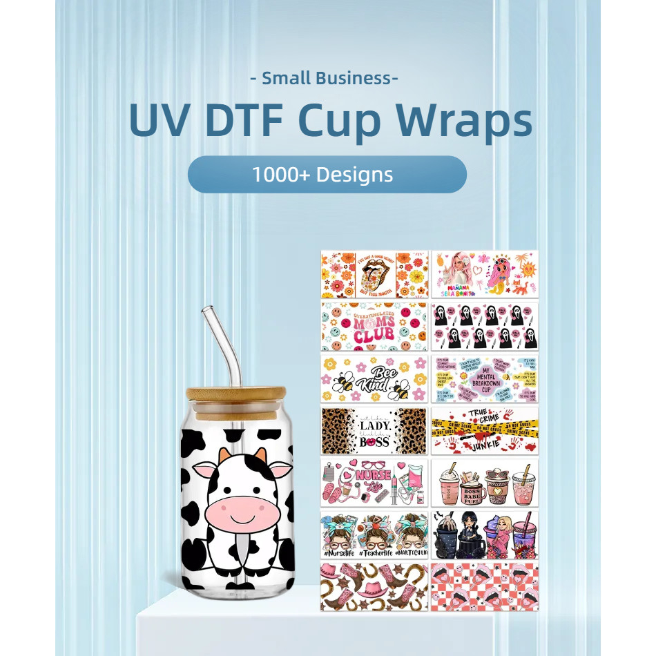 Beautiful Butterfly Flower UV DTF Cups Wrap Sticker DIY Label Transfer Sticker Print - Image 12
