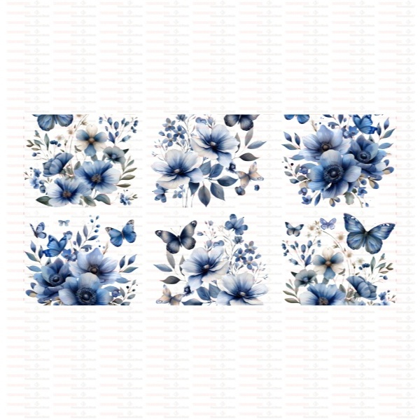 Beautiful Butterfly Flower UV DTF Cups Wrap Sticker DIY Label Transfer Sticker Print - Image 23