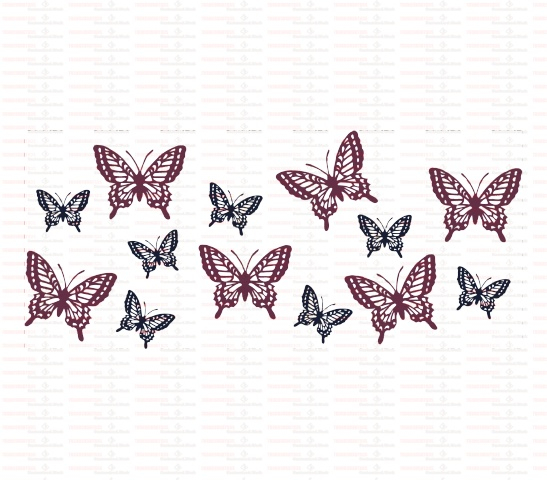 Beautiful Butterfly Flower UV DTF Cups Wrap Sticker DIY Label Transfer Sticker Print - Image 43