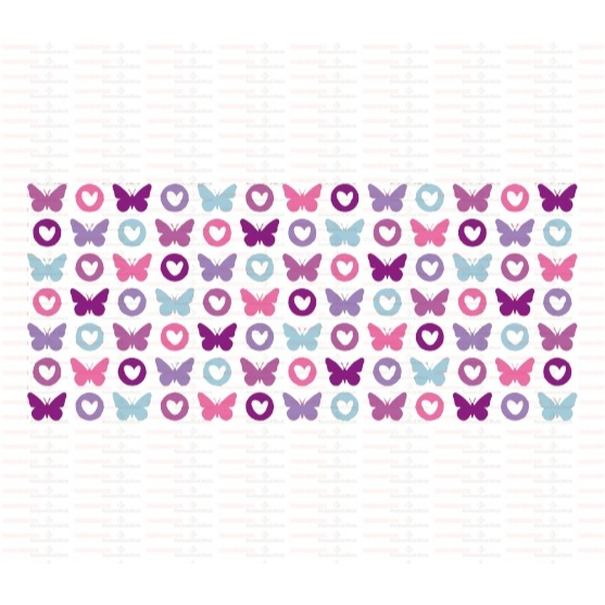 Beautiful Butterfly Flower UV DTF Cups Wrap Sticker DIY Label Transfer Sticker Print - Image 44