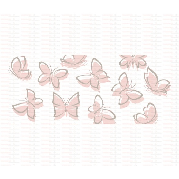Beautiful Butterfly Flower UV DTF Cups Wrap Sticker DIY Label Transfer Sticker Print - Image 46