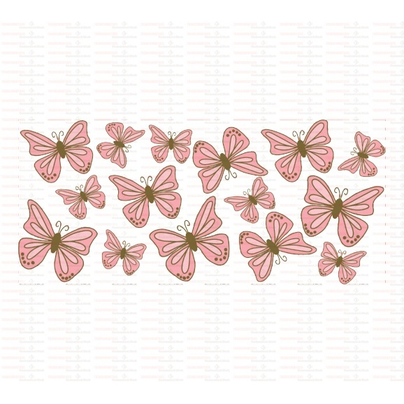 Beautiful Butterfly Flower UV DTF Cups Wrap Sticker DIY Label Transfer Sticker Print - Image 50