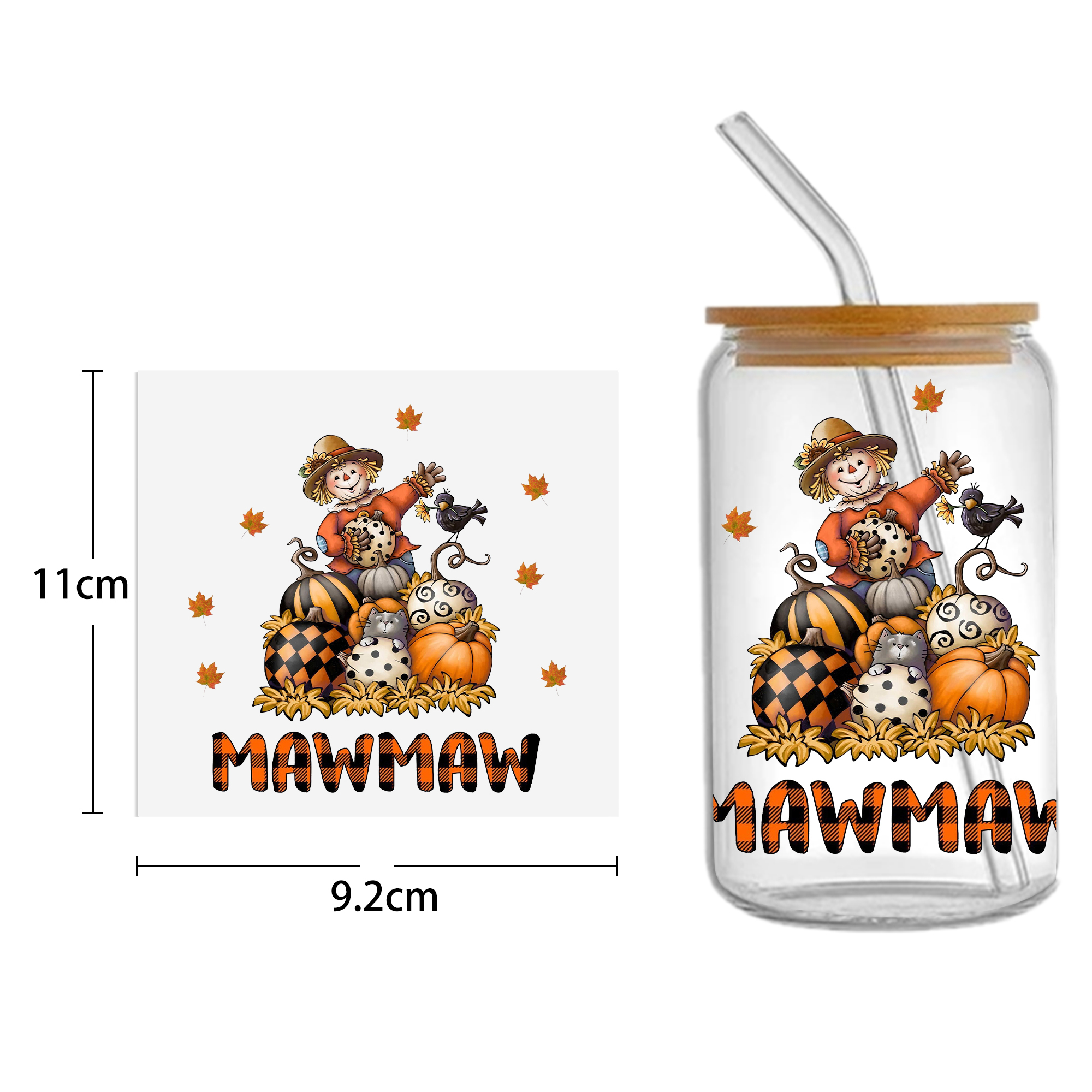 Sunflower Cow 16oz DTF Sticker For Cups Cool Personalize UV Wrap Transfer Sticker Custom Labels DIY Logo Waterproof - Image 34