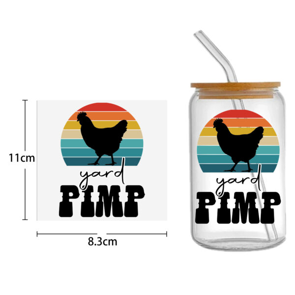 Sunflower Cow 16oz DTF Sticker For Cups Cool Personalize UV Wrap Transfer Sticker Custom Labels DIY Logo Waterproof - Image 36