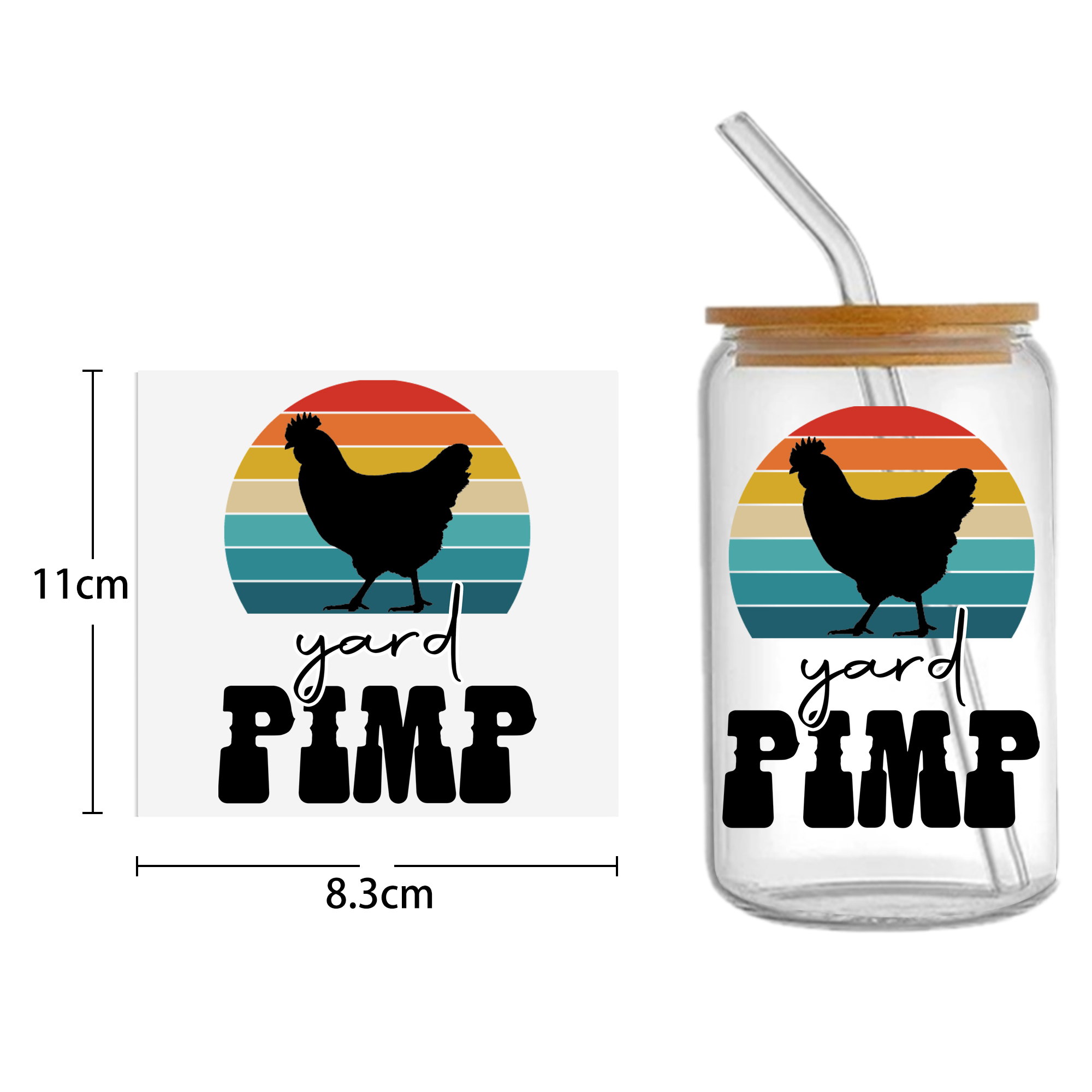 Sunflower Cow 16oz DTF Sticker For Cups Cool Personalize UV Wrap Transfer Sticker Custom Labels DIY Logo Waterproof - Image 36