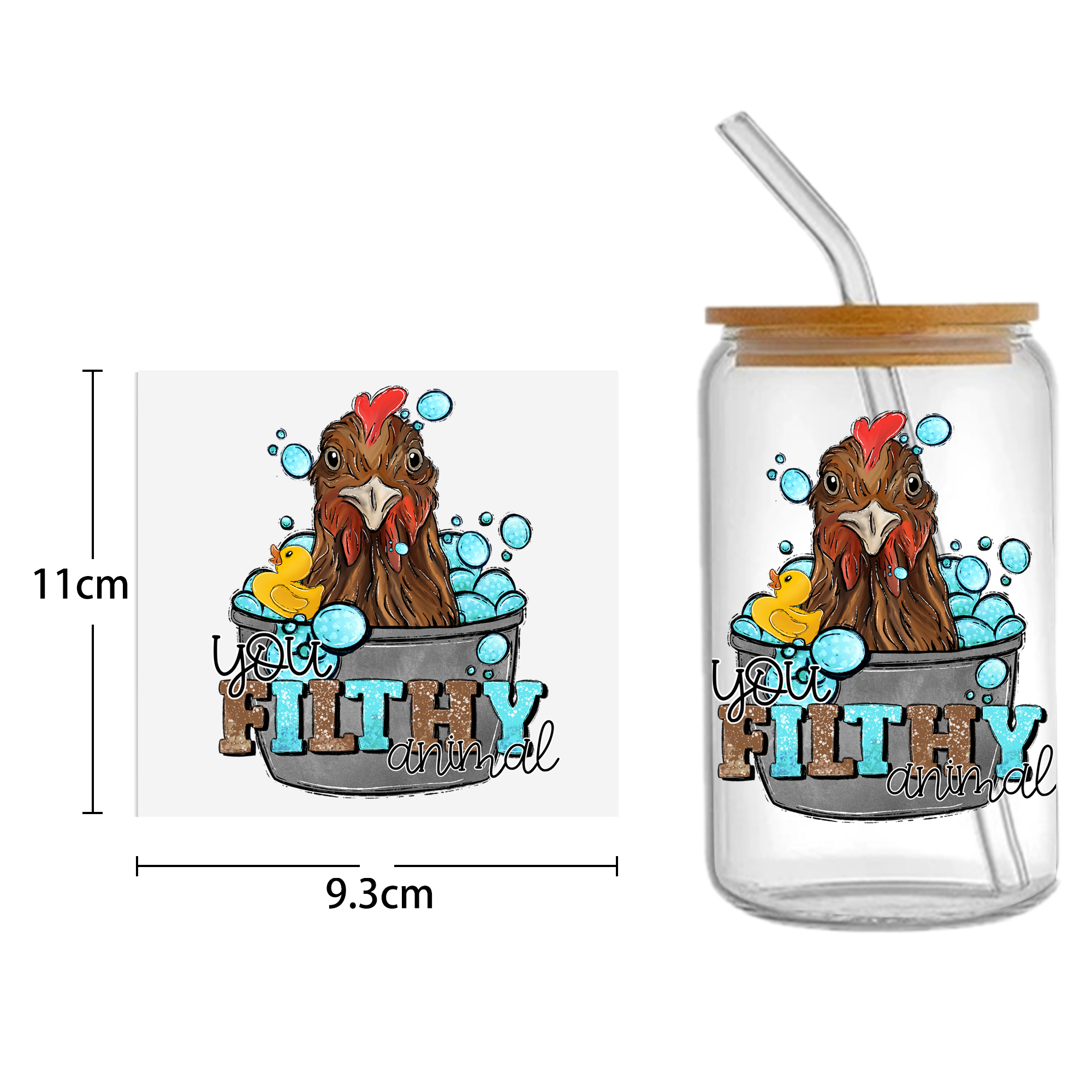 Sunflower Cow 16oz DTF Sticker For Cups Cool Personalize UV Wrap Transfer Sticker Custom Labels DIY Logo Waterproof - Image 38