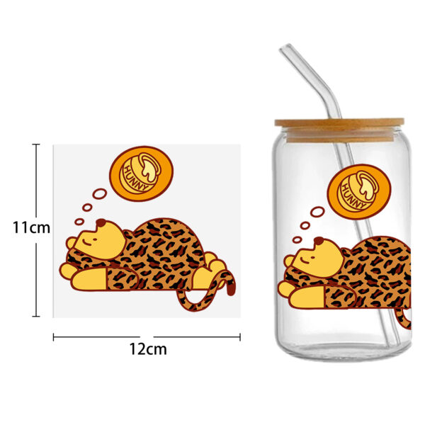 Winnie The Pooh 16oz Tumbler Template DTF Sticker Cup Cool Personalize UV Wrap Transfer Sticker Custom Label DIY Waterproof - Image 6