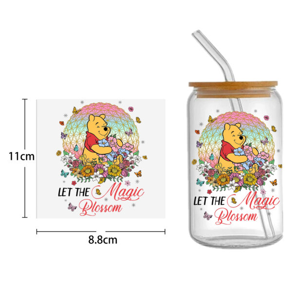 Winnie The Pooh 16oz Tumbler Template DTF Sticker Cup Cool Personalize UV Wrap Transfer Sticker Custom Label DIY Waterproof - Image 10