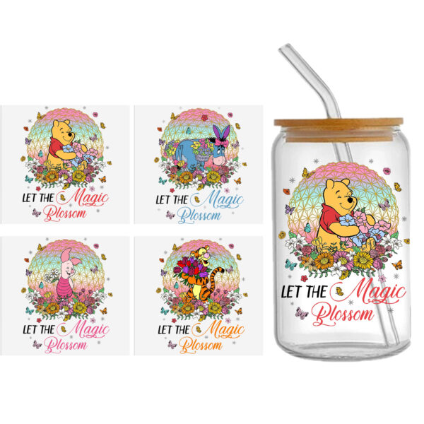 Winnie The Pooh 16oz Tumbler Template DTF Sticker Cup Cool Personalize UV Wrap Transfer Sticker Custom Label DIY Waterproof - Image 14