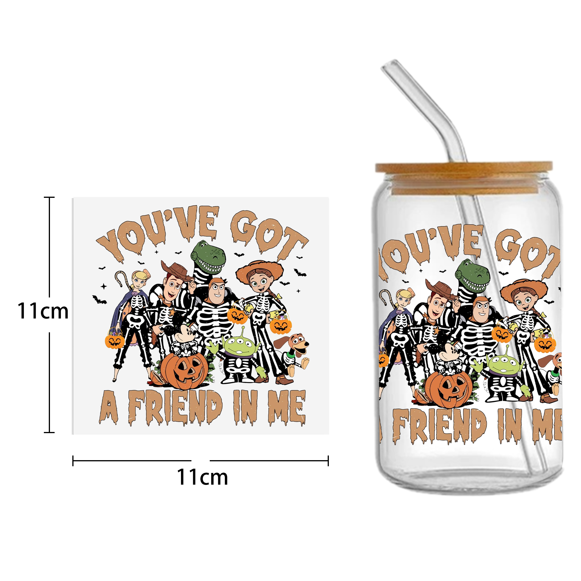 Winnie The Pooh 16oz Tumbler Template DTF Sticker Cup Cool Personalize UV Wrap Transfer Sticker Custom Label DIY Waterproof - Image 21