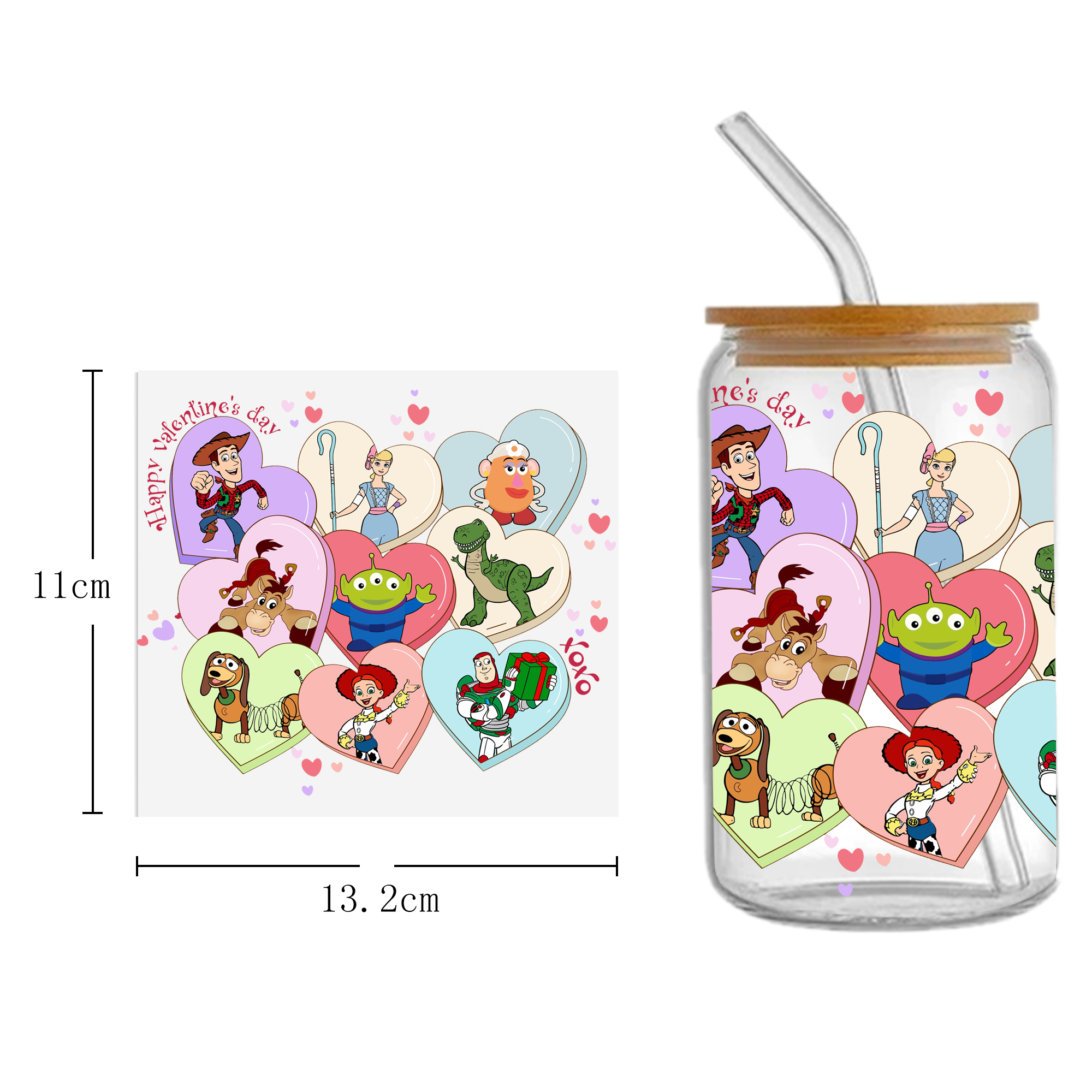 Winnie The Pooh 16oz Tumbler Template DTF Sticker Cup Cool Personalize UV Wrap Transfer Sticker Custom Label DIY Waterproof - Image 23