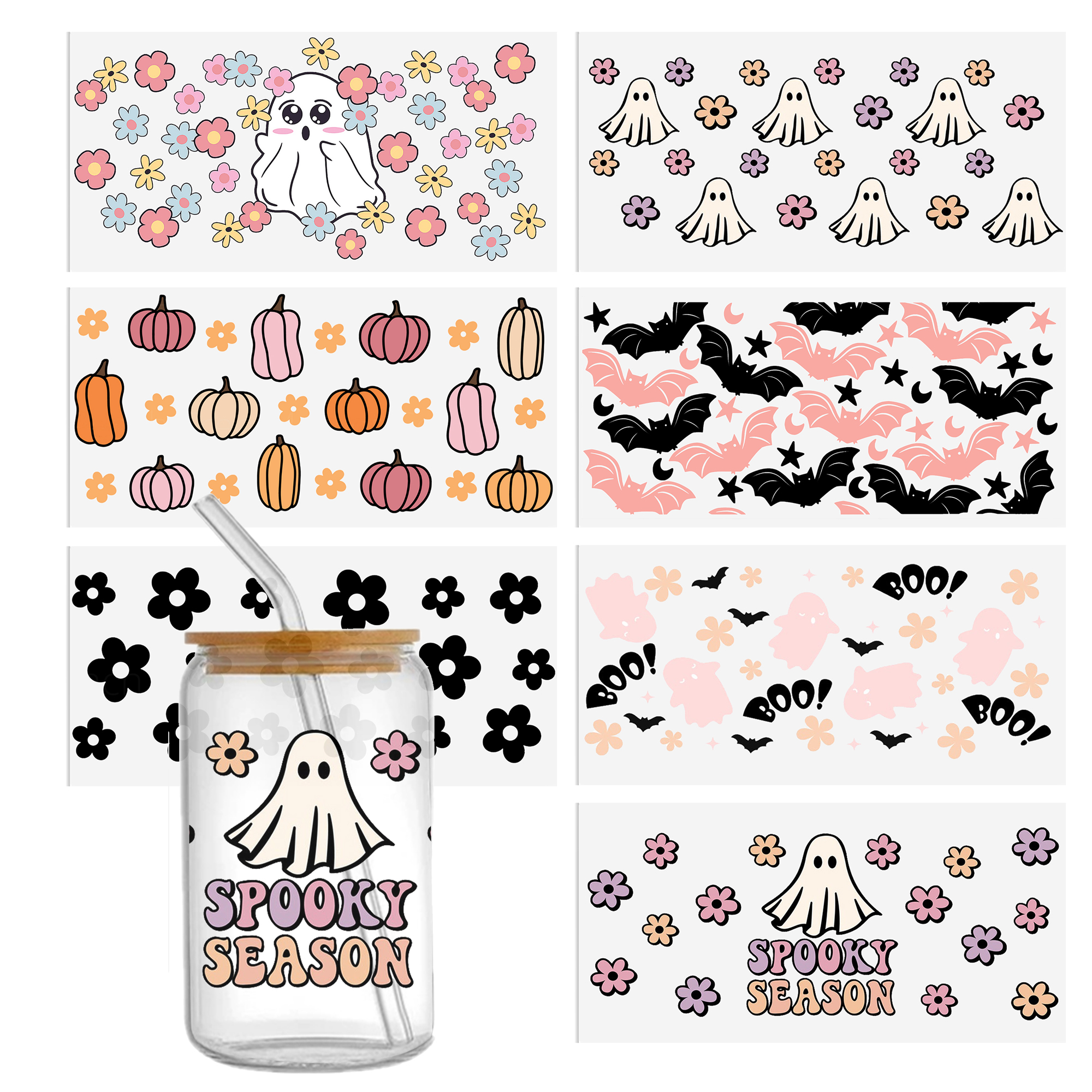 Halloween Pumpkin DTF Sticker For Cups Cool Personalize UV Wrap Transfer Sticker Custom Labels DIY Logo Waterproof - Image 9