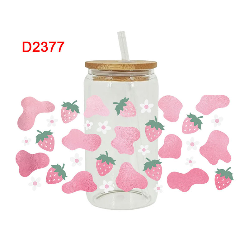 UV DTF Transfer Sticker Fruit Theme For The 16oz Libbey Glasses Wraps Cup Can DIY Waterproof Easy To Use Custom Decals - Image 4