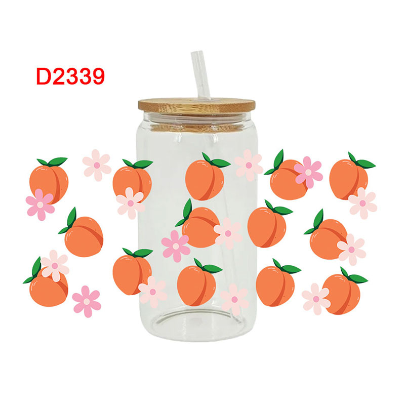 UV DTF Transfer Sticker Fruit Theme For The 16oz Libbey Glasses Wraps Cup Can DIY Waterproof Easy To Use Custom Decals - Image 5