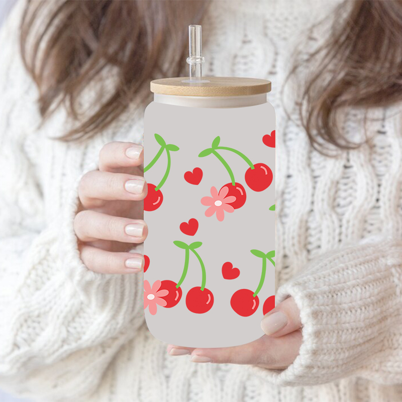 UV DTF Transfer Sticker Fruit Theme For The 16oz Libbey Glasses Wraps Cup Can DIY Waterproof Easy To Use Custom Decals - Image 8