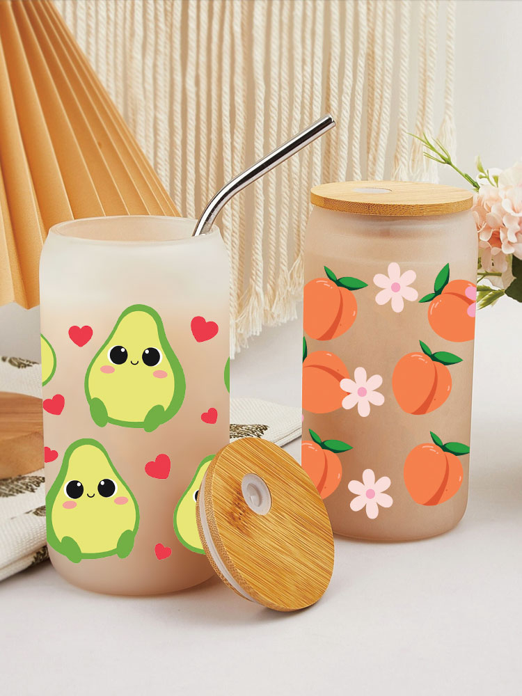 UV DTF Transfer Sticker Fruit Theme For The 16oz Libbey Glasses Wraps Cup Can DIY Waterproof Easy To Use Custom Decals - Image 9