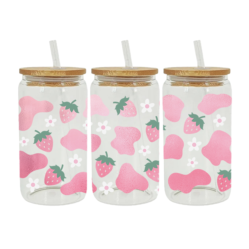 UV DTF Transfer Sticker Fruit Theme For The 16oz Libbey Glasses Wraps Cup Can DIY Waterproof Easy To Use Custom Decals - Image 10