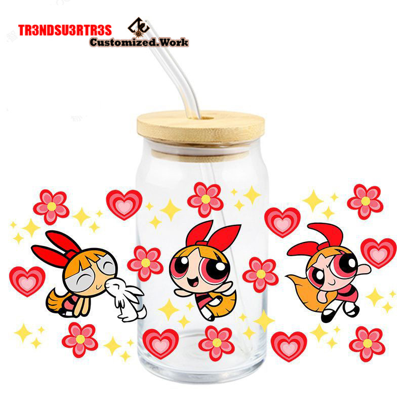 Powerpuff Girls Buttercup Bubbles UV DTF Sticker For 16oz Cups Wrap Transfer Sticker Custom Selfadhesive Waterproof well - Image 10