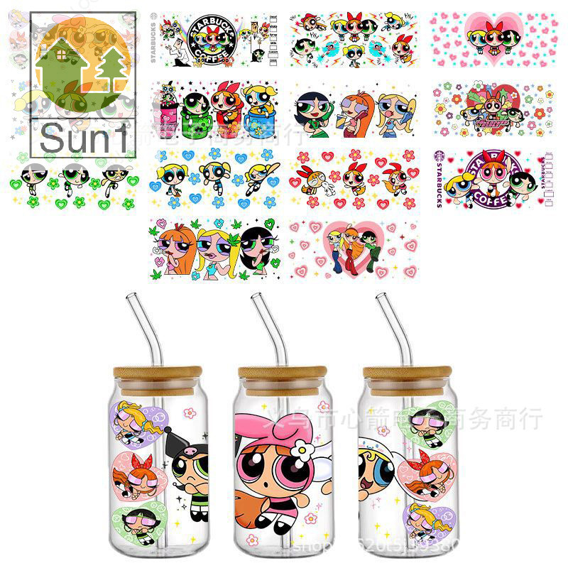 Powerpuff Girls Buttercup Bubbles UV DTF Sticker For 16oz Cups Wrap Transfer Sticker Custom Selfadhesive Waterproof well - Image 12