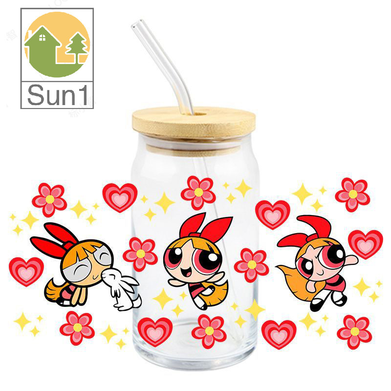 Powerpuff Girls Buttercup Bubbles UV DTF Sticker For 16oz Cups Wrap Transfer Sticker Custom Selfadhesive Waterproof well - Image 17