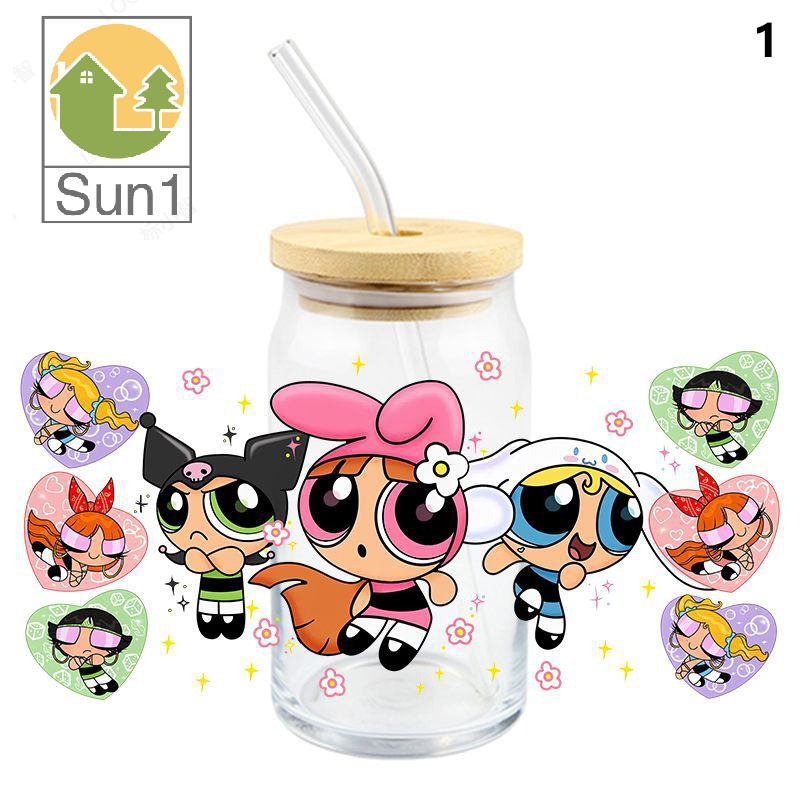 Powerpuff Girls Buttercup Bubbles UV DTF Sticker For 16oz Cups Wrap Transfer Sticker Custom Selfadhesive Waterproof well - Image 18