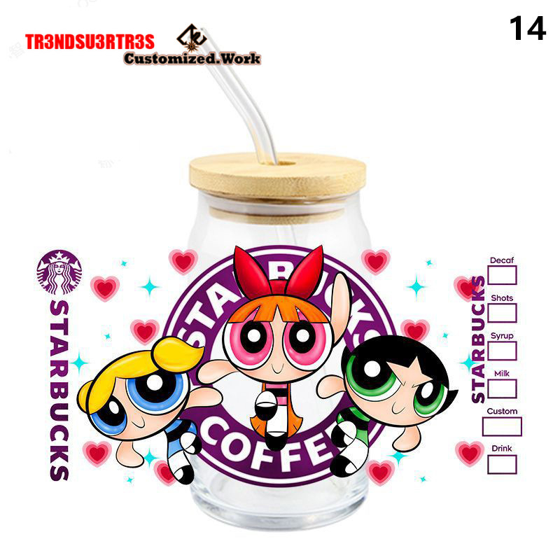 Powerpuff Girls Buttercup Bubbles UV DTF Sticker For 16oz Cups Wrap Transfer Sticker Custom Selfadhesive Waterproof well - Image 19