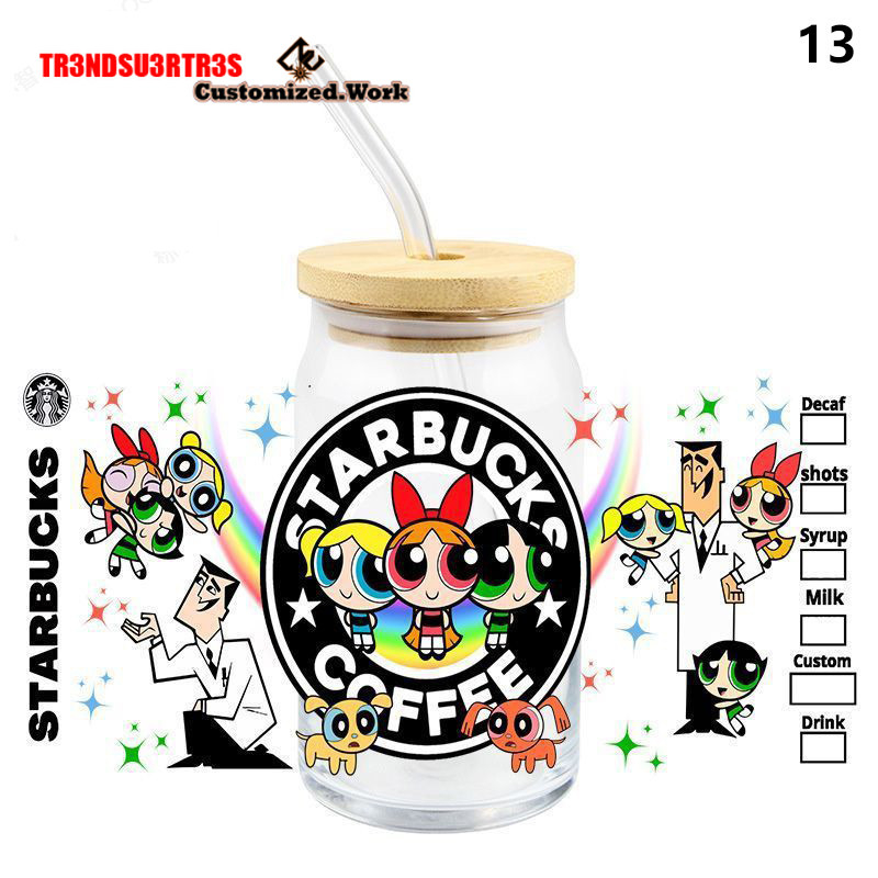 Powerpuff Girls Buttercup Bubbles UV DTF Sticker For 16oz Cups Wrap Transfer Sticker Custom Selfadhesive Waterproof well - Image 20