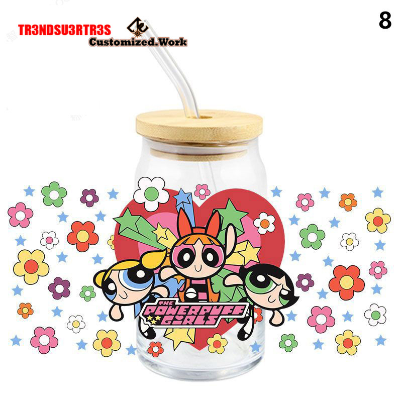 Powerpuff Girls Buttercup Bubbles UV DTF Sticker For 16oz Cups Wrap Transfer Sticker Custom Selfadhesive Waterproof well - Image 21