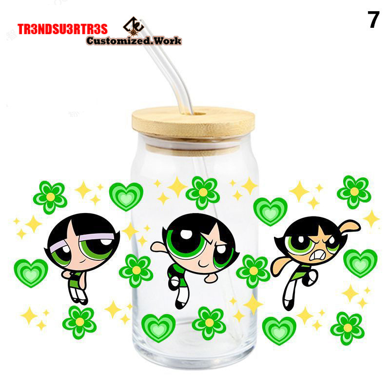 Powerpuff Girls Buttercup Bubbles UV DTF Sticker For 16oz Cups Wrap Transfer Sticker Custom Selfadhesive Waterproof well - Image 22