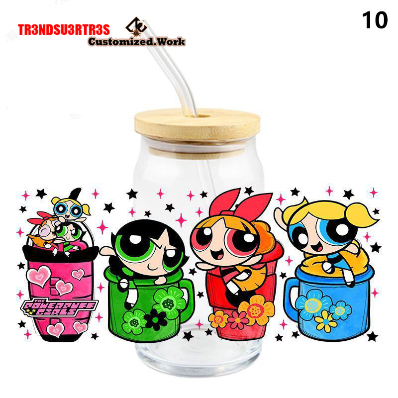 Powerpuff Girls Buttercup Bubbles UV DTF Sticker For 16oz Cups Wrap Transfer Sticker Custom Selfadhesive Waterproof well - Image 23