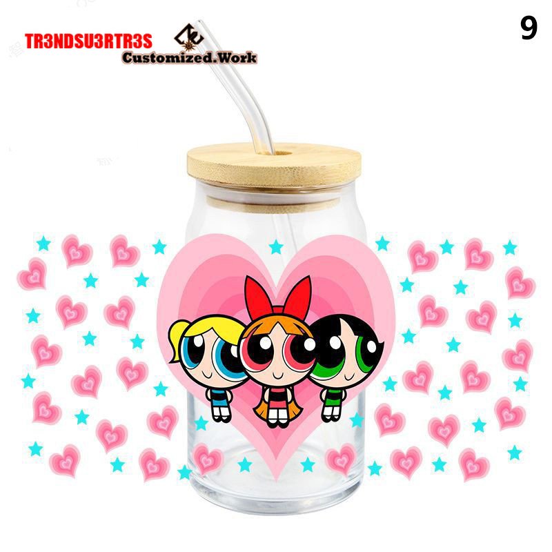 Powerpuff Girls Buttercup Bubbles UV DTF Sticker For 16oz Cups Wrap Transfer Sticker Custom Selfadhesive Waterproof well - Image 24
